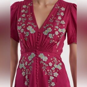 Saloni Lea Dress Embroidered